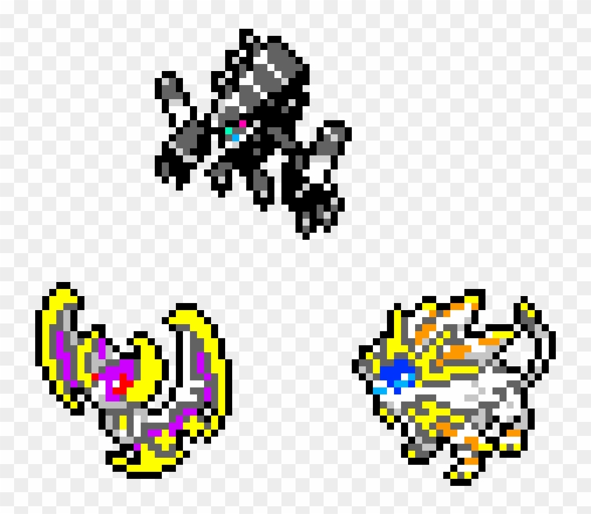 Lunala And Solgaleo And Necrozma Pixel Art Pokemon Solgaleo Et Lunala Hd Png Download 1050x850 Pngfind