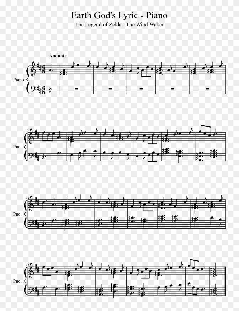 karakterisere jeg er glad dato Earth God's Lyric - Lord Of The Rings Theme Song Piano Sheet Music, HD Png  Download - 827x1169(#5359161) - PngFind