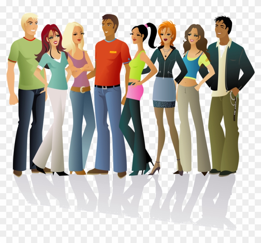 Teenagers - Cartoon Images Of Young Adults, HD Png Download - 1050x1050 ...