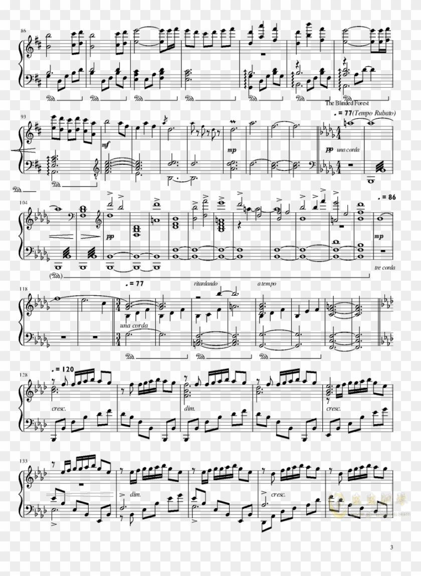 Ori And The Blind Foresté¢ç´è°±ç¬¬3é¡µ Haikyuu Above Sheet Music Hd Png Download 906x1281 5376986 Pngfind