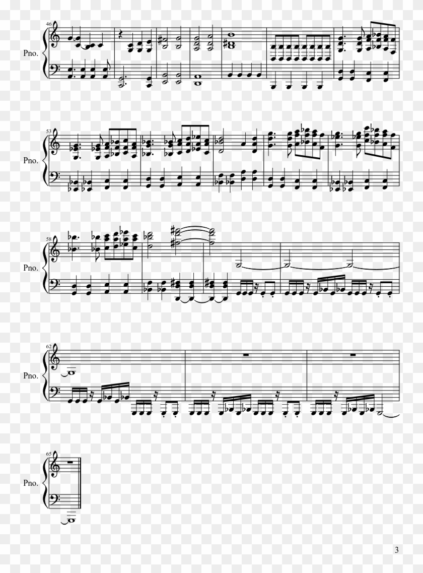 Opening Theme Sheet Music Composed By Bryan Tyler 3 Gigi D Agostino L Amour Toujours Nuty Hd Png Download 7x1169 Pngfind