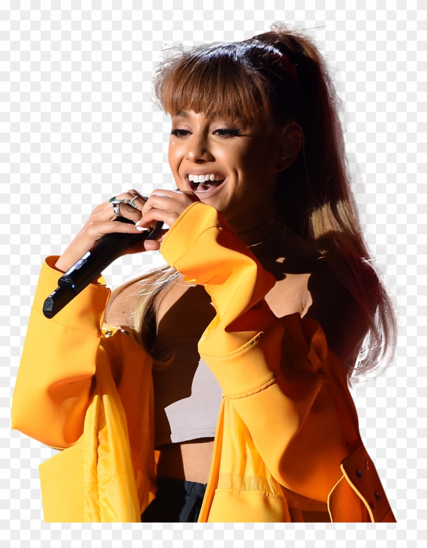 Ariana Grande In Yellow Dress On Stage, HD Png Download ...
