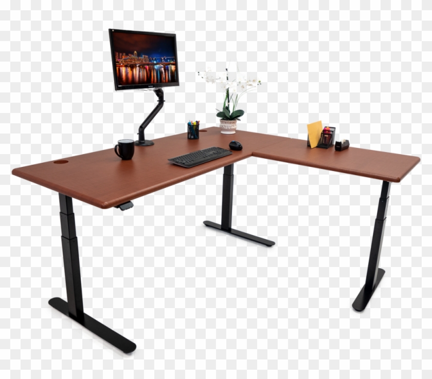 L Shaped Standing Desk Reviews Round Up - Pure Black Arozzi Arena