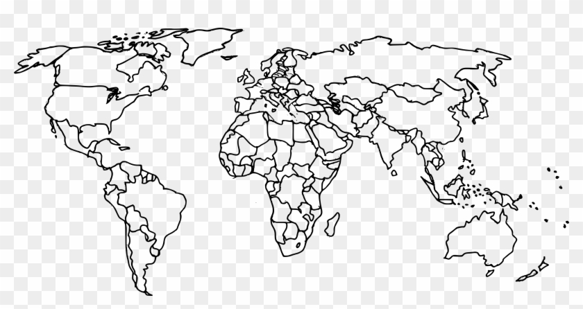 Free Download Empty World Map With Countries Hd Png Download x1394 Pngfind