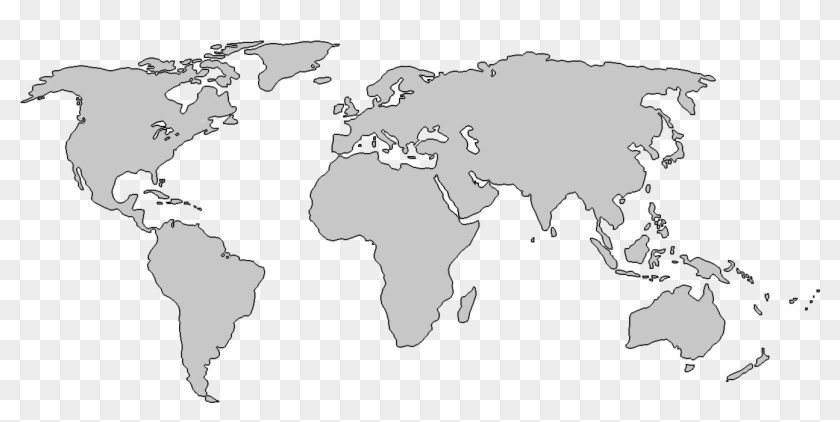 World Map Png Transparent Image World Outline Map Png Png Download 1357x628 Pngfind