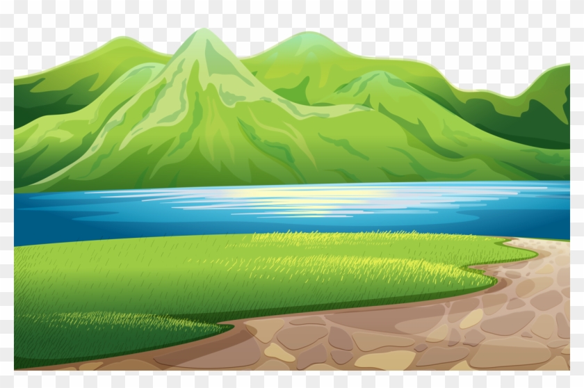 Books Clipart Mountain - Green Mountain Background Hd Clipart, HD Png  Download - 1280x790(#5453686) - PngFind