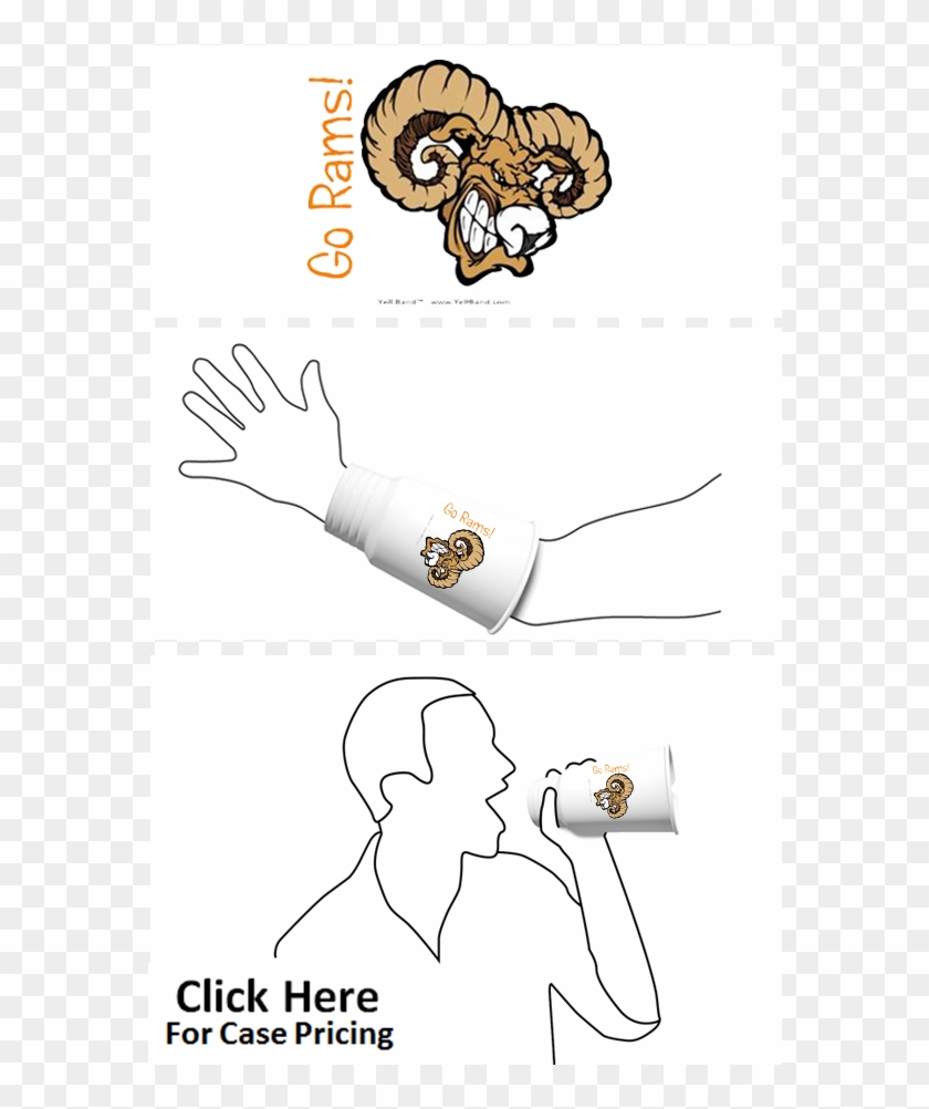 Go Rams Head Orange - Cartoon, HD Png Download - 624x944(#5459105 ...