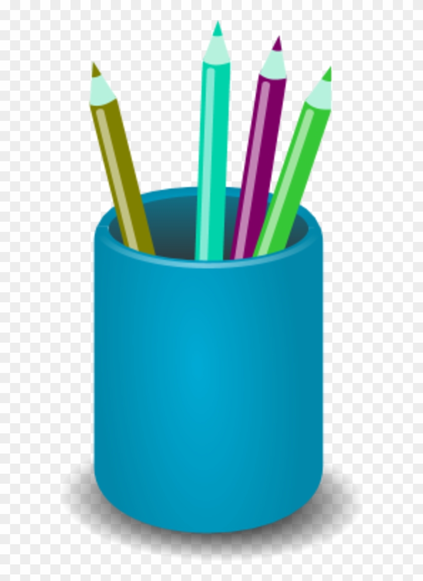 Vector Clip Art - Pencil Holder Clip Art, HD Png Download - 600x1073