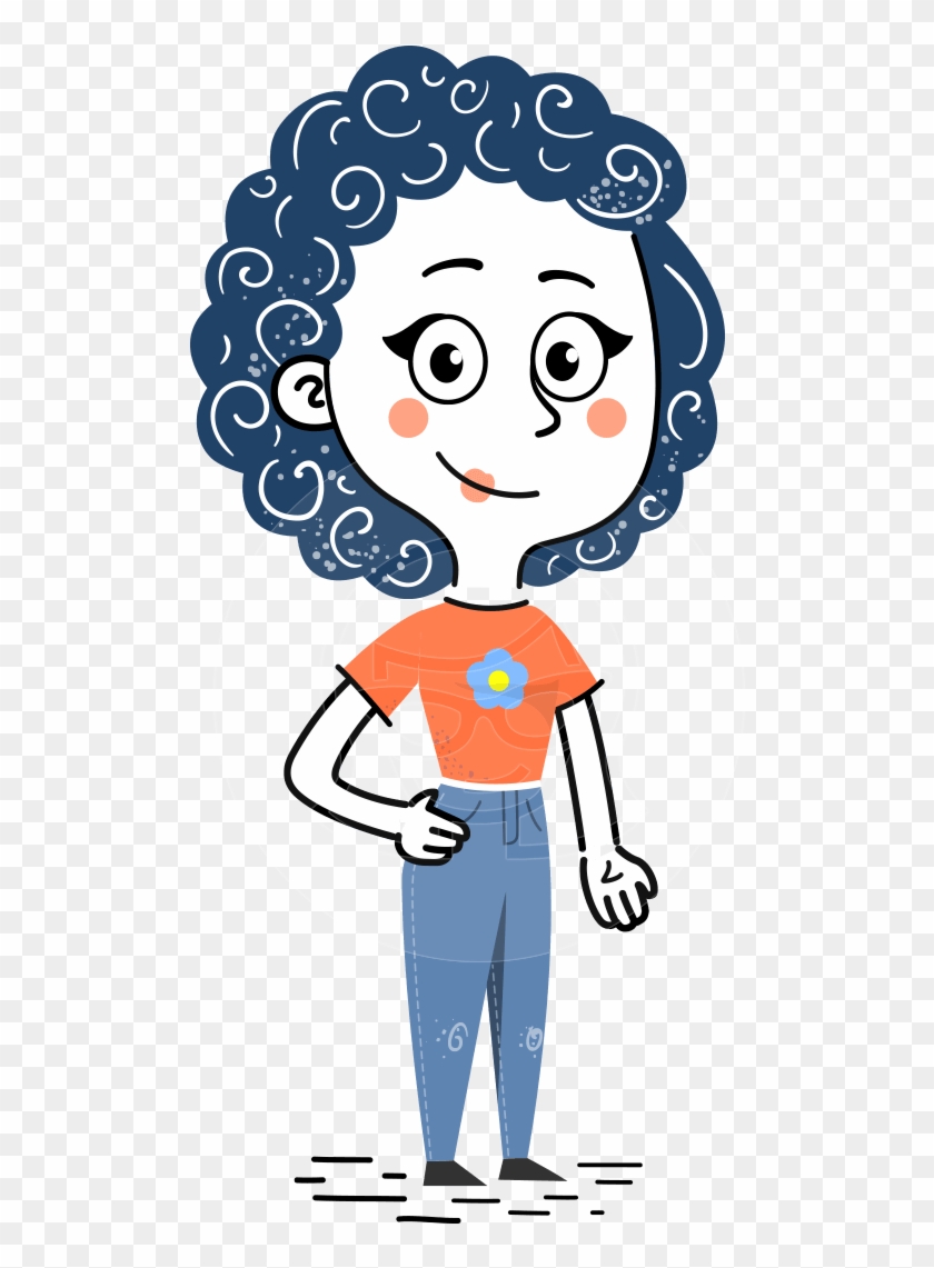 Flat Hand Drawn Casual Girl Vector Character Aka Cassidy - Confused Cartoon  Character, HD Png Download - 957x1060(#5491648) - PngFind