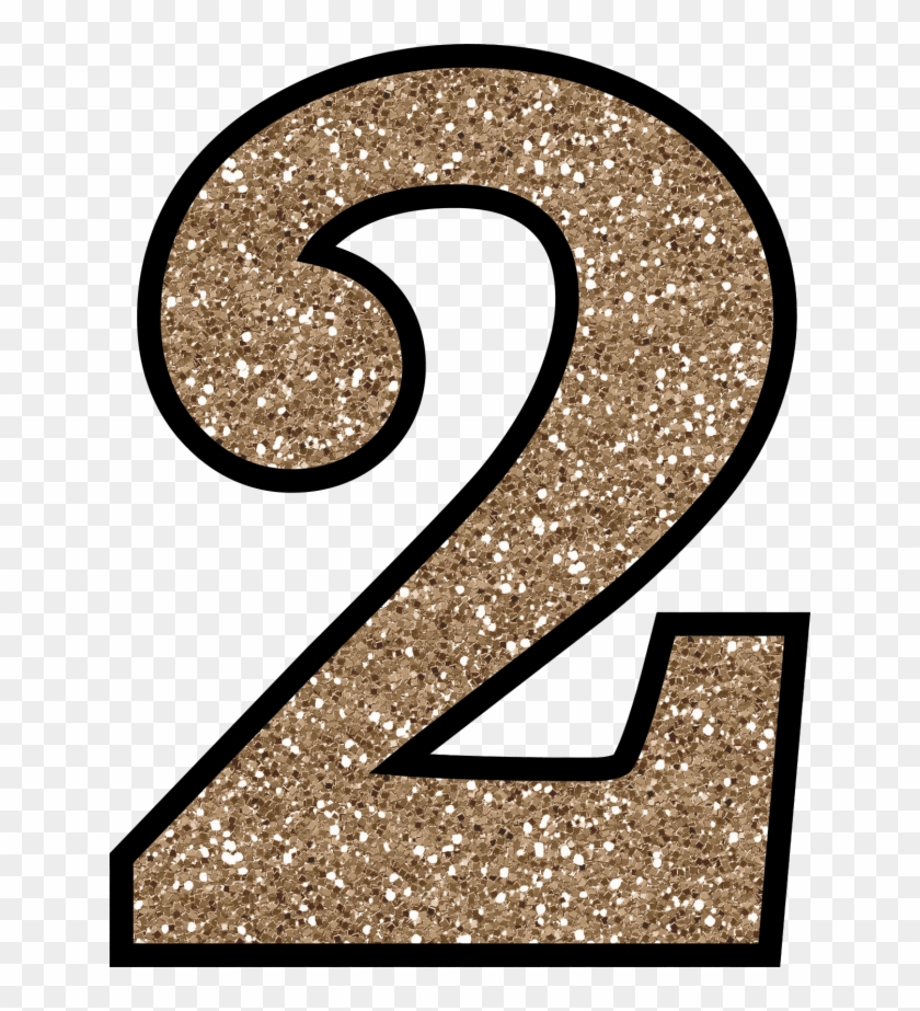 Clip Art Transparent Numbers Gold Glitter - Glitter Number 2 Png, Png