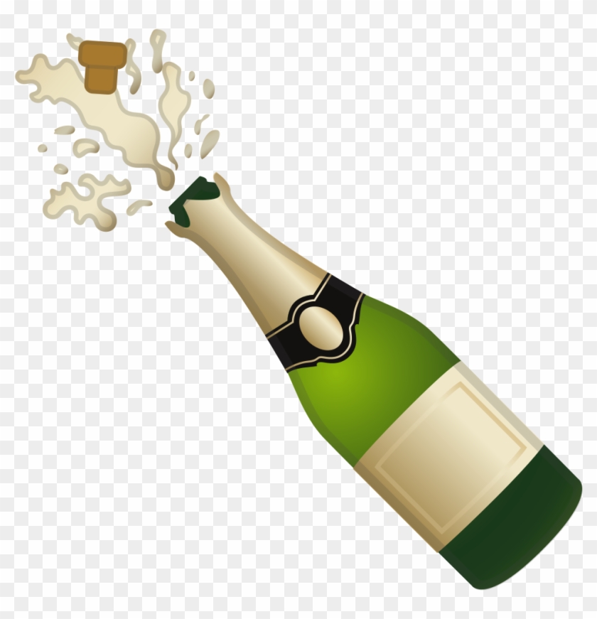Champagne Bottle Popping Png Emoticone Champagne Transparent