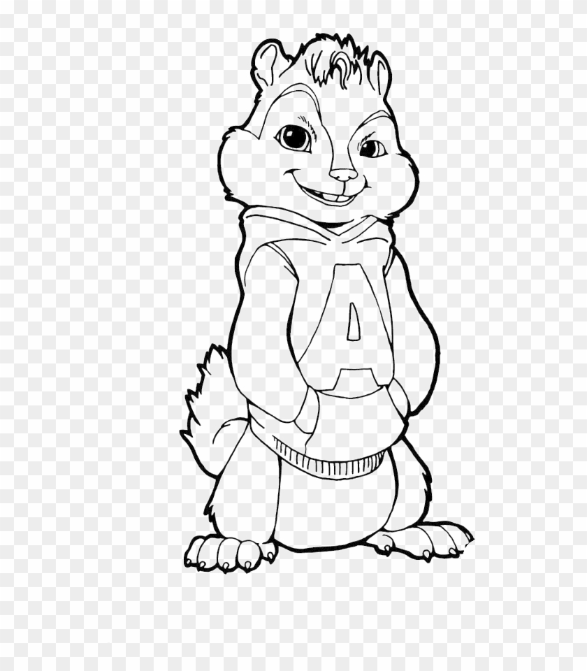 Download Alvin And The Chipmunks Cool Coloring Page, Printable - Color Alvin And The Chipmunks, HD Png ...