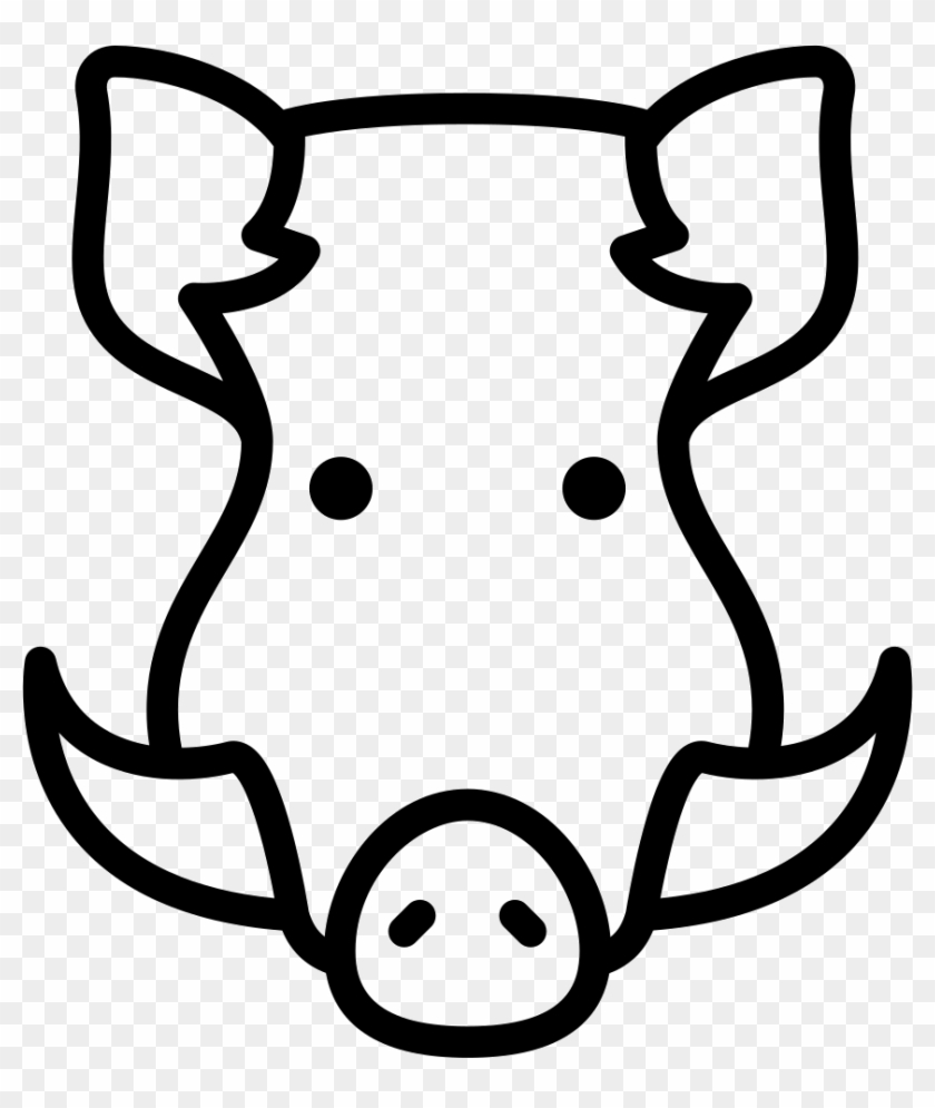 Boar Head Comments - Easy To Draw Boar Head, HD Png Download - 862x981