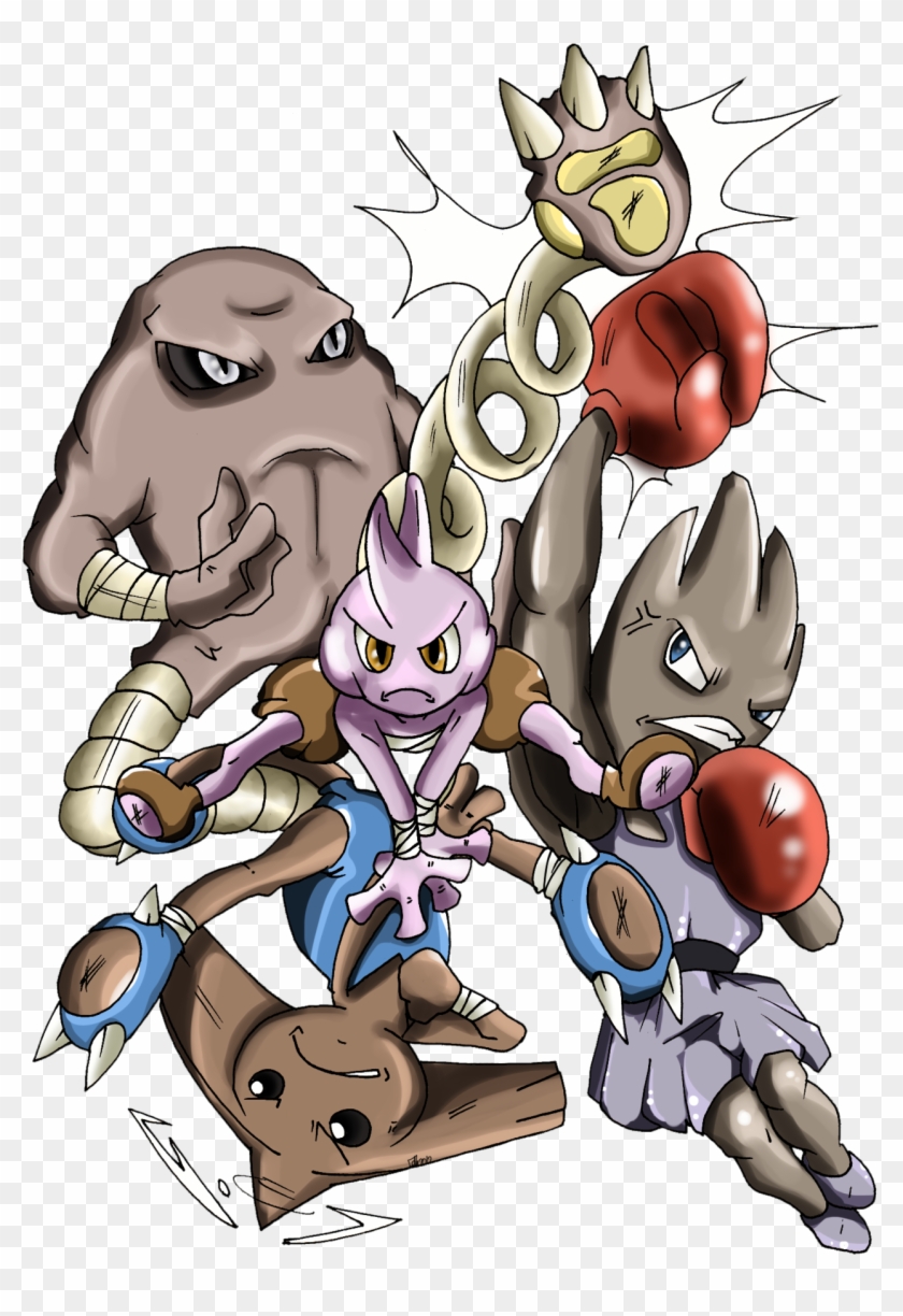 Pokemon Hitmonlee Vs Hitmonchan Images - Cartoon, HD Png Download 1276x1799(#5528204) PngFind