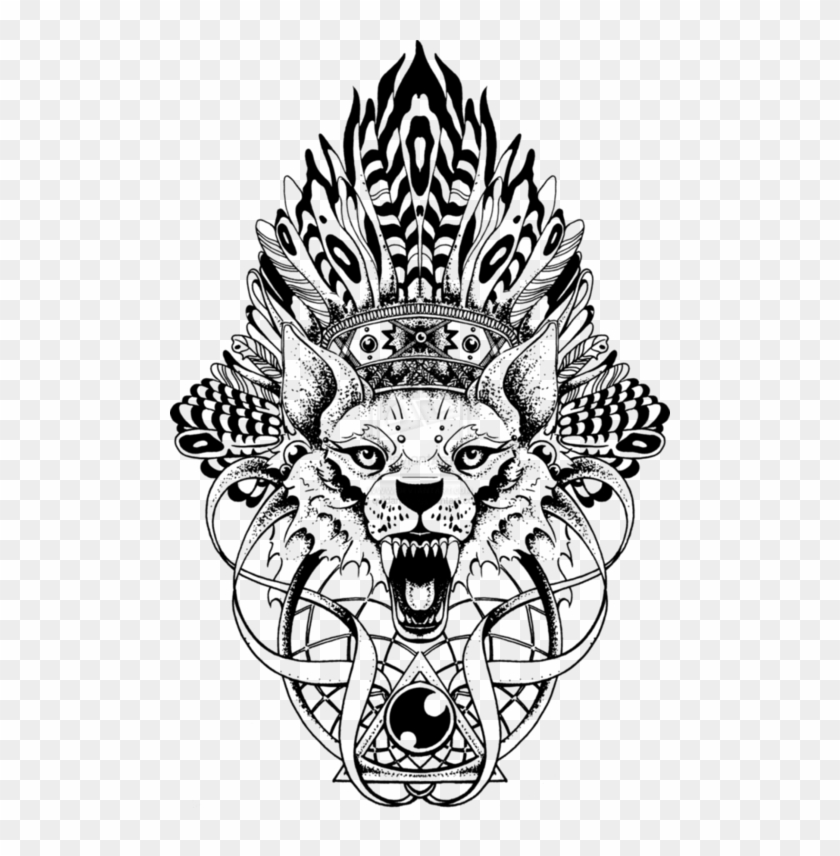 Different Wolf And Bottom To It Totem Pole Tattoo, - Angry Wolf Tattoos  Designs, HD Png Download - 500x776(#5532578) - PngFind