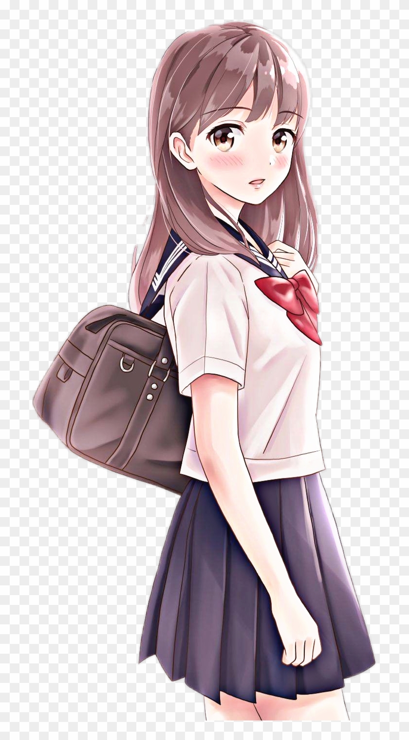 anime #girl #school #schoolgirl #student #beautiful - Anime Girl Student  Png, Transparent Png - 707x1437(#5535449) - PngFind