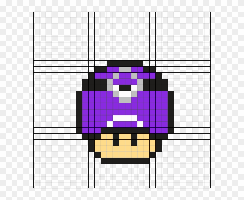 Evil Minion Mushroom Perler Bead Pattern Pixel Art Champignon Mario Hd Png Download 610x610 Pngfind