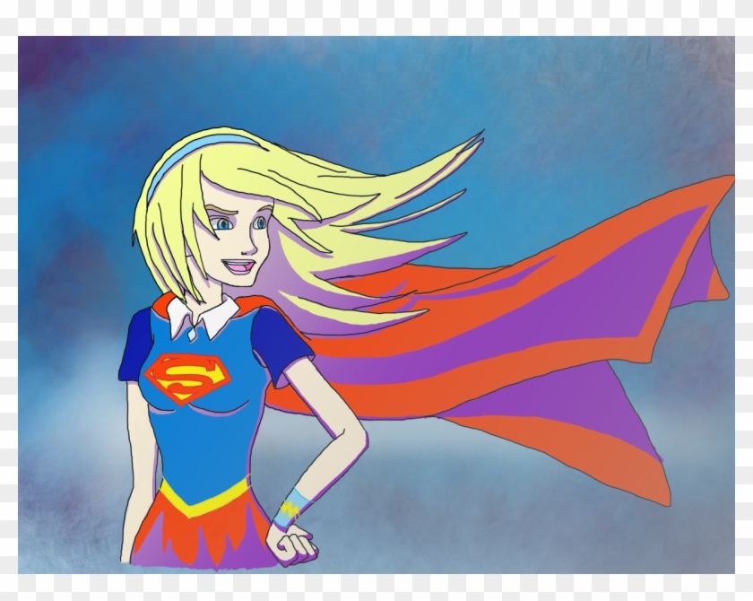 Supergirl - Cartoon, HD Png Download - 1280x960(#5558512) - PngFind