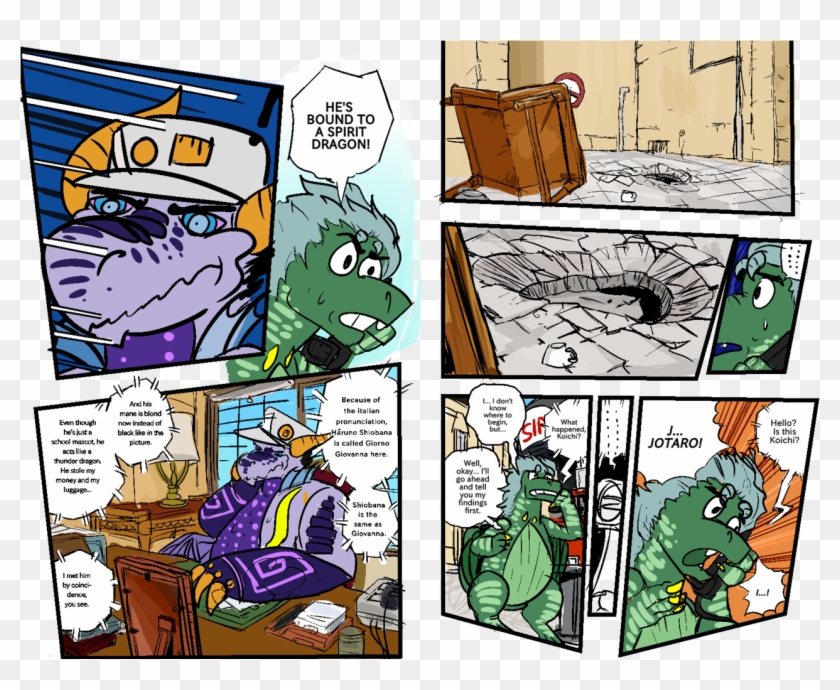 Page 62-63 Oh, Hello Again Jotaro How Are You I Totally - Cartoon, HD Png  Download - 1280x985(#5561100) - PngFind
