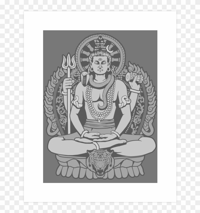 Lord Shiva Art Print - Awesome Tshirt Designs, HD Png Download -  740x900(#561157) - PngFind