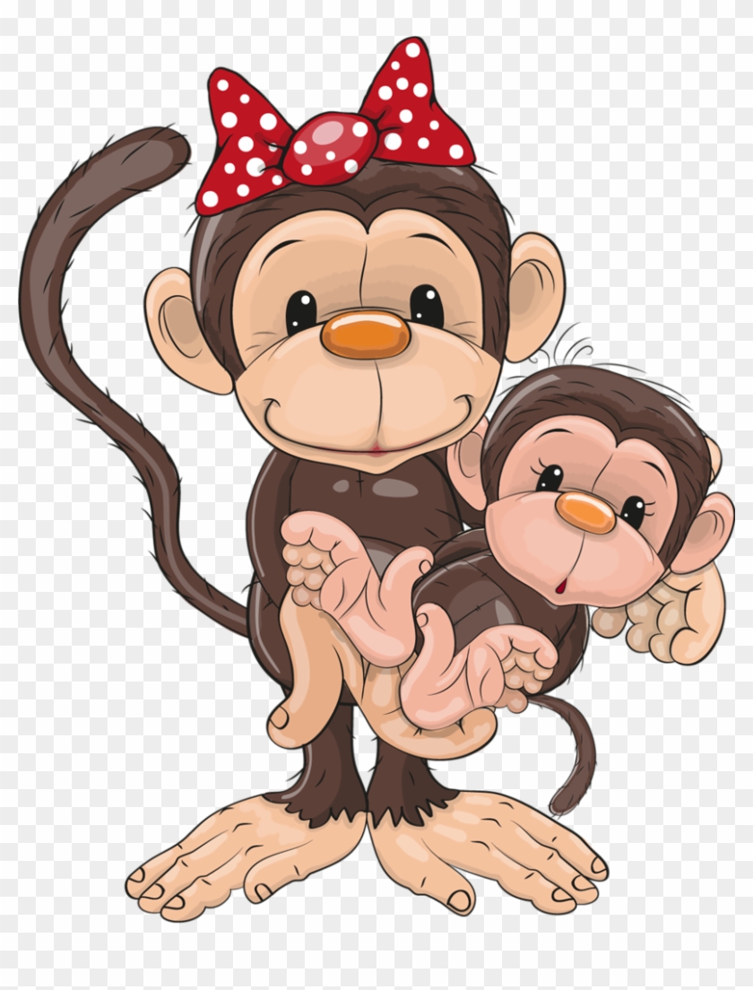 Zoo Monkey Png - Monkey Family Cartoon, Transparent Png - 827x1024(#561630)  - PngFind