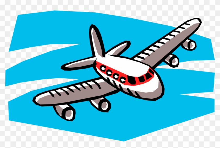 Airplane Jet Aircraft In Flight - Cartoon Of A Plane, HD Png Download -  1118x700(#5600030) - PngFind