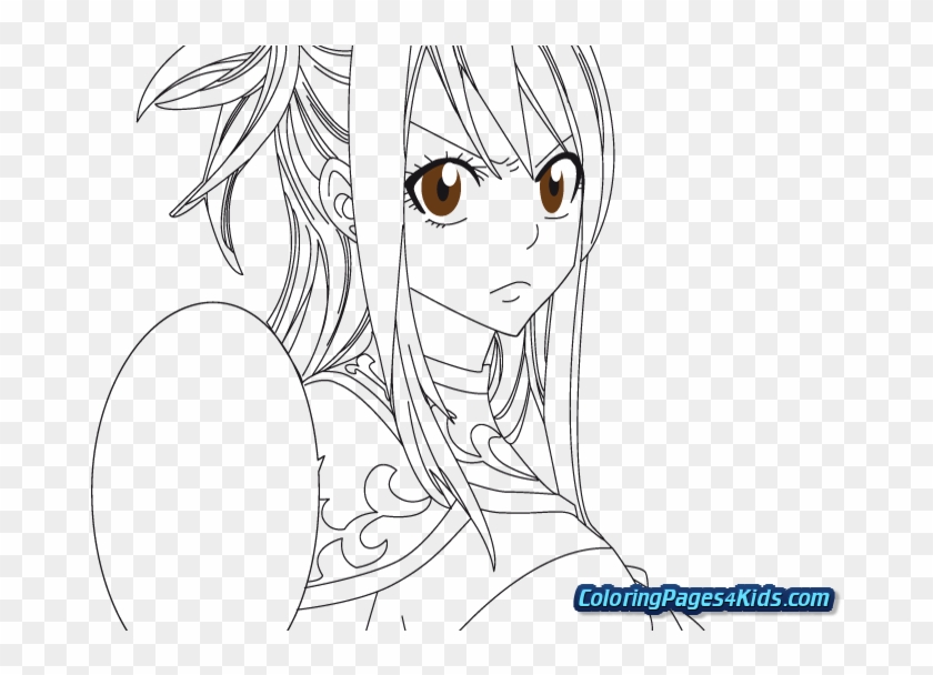 fairy tail coloring pages anime  line art hd png download