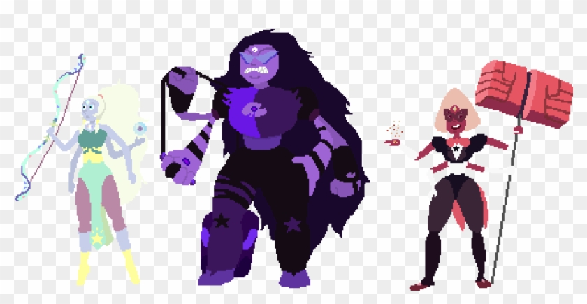 Opal Sugilite Sardonyx Steven Universe Lapis Pixel Art Hd Png Download 906x480 5606376 Pngfind