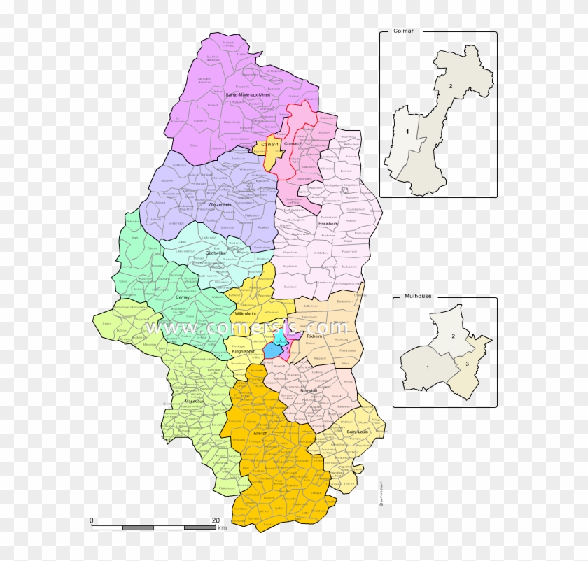 Haut Rhin Counties Map With Names For Word And Excel Carte Code Postal Alsace Hd Png Download 600x750 Pngfind