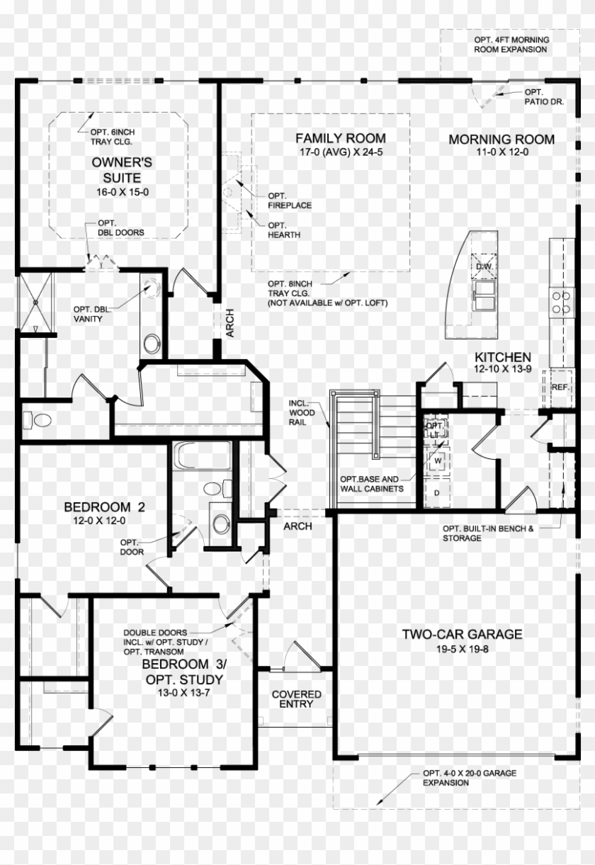 Baybridge Patio Homes Collection Floor Plan Hd Png Download