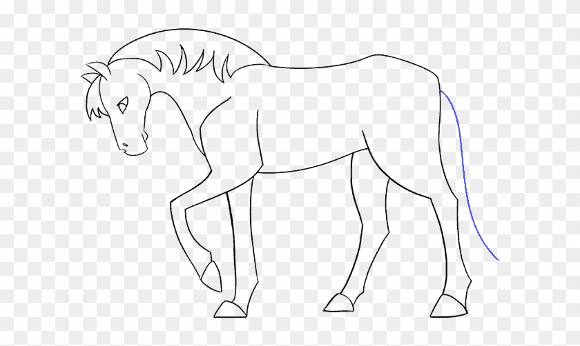 Drawing Lesson For Beginner Artists - Simple Cartoon Horse Drawing, HD Png  Download - 678x600(#5639233) - PngFind