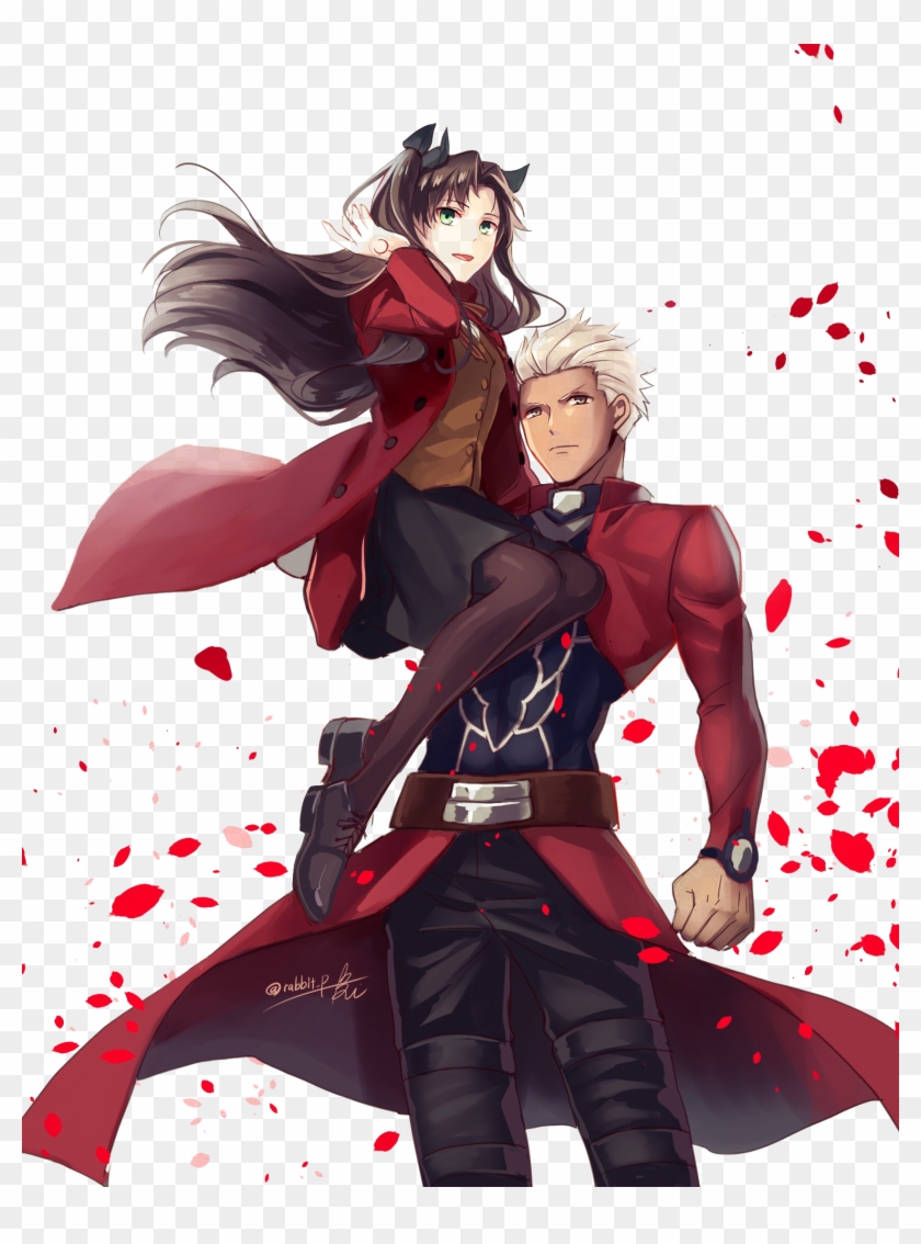 Unlimited Blade Works Png Clipart Background Archer And Rin Transparent Png 1684x2195 Pngfind