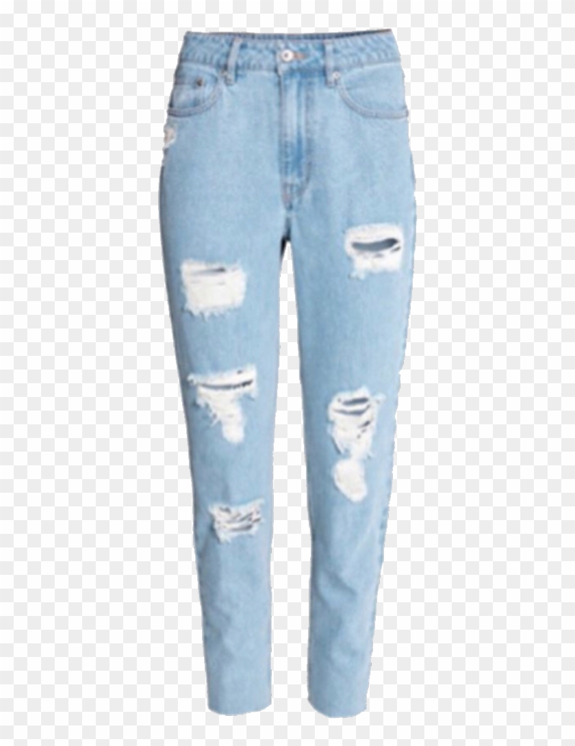 Pants Ripped Jeans Rippedjeans Clothes Niche Nichememe Slim Fit H M Pants Women Hd Png Download 380x1010 566 Pngfind