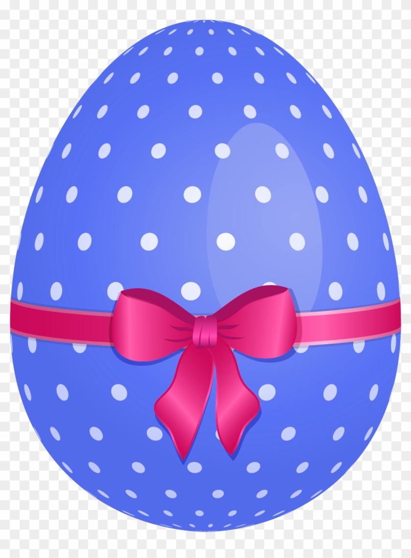 Download Blue Dotted Easter Egg With Pink Bow Png Clipart Easter Egg Transparent Background Png Download 1458x1818 572836 Pngfind PSD Mockup Templates