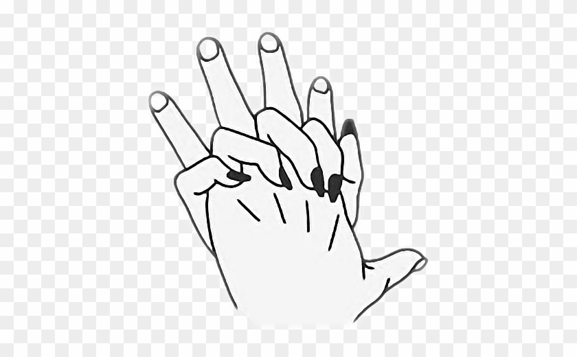 Outlines Outline Hold Hand Draw Hands Holding White Outline Of Hands Holding Hd Png Download 416x440 Pngfind