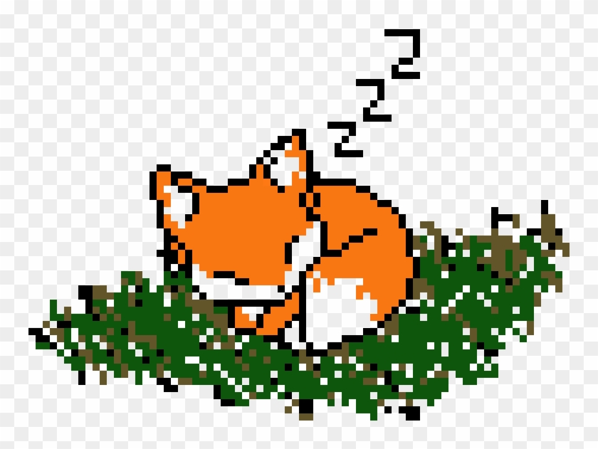 Download Baby Fox Nesting Cute Fox Pixel Art Hd Png Download 870x620 5724107 Pngfind