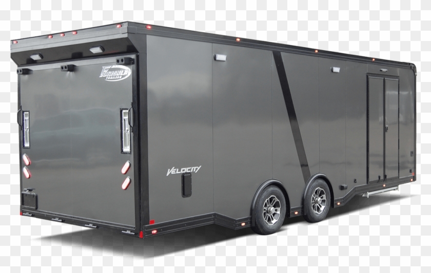 5' Enclosed Race Car Trailers - Velocity Trailers, HD Png Download
