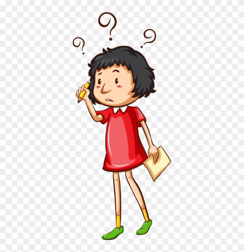 Яндекс - Фотки - Thinking Girl Clipart Png, Transparent Png - 392x800