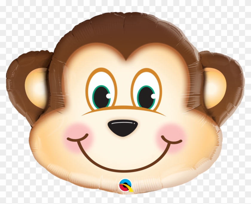Monkey Face Jumbo Foil Balloon - Monkey Balloon, HD Png Download -  1024x783(#5745089) - PngFind