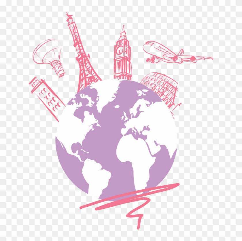 Mis Xv En Europa - World Map Navy And White, HD Png Download - 640x755