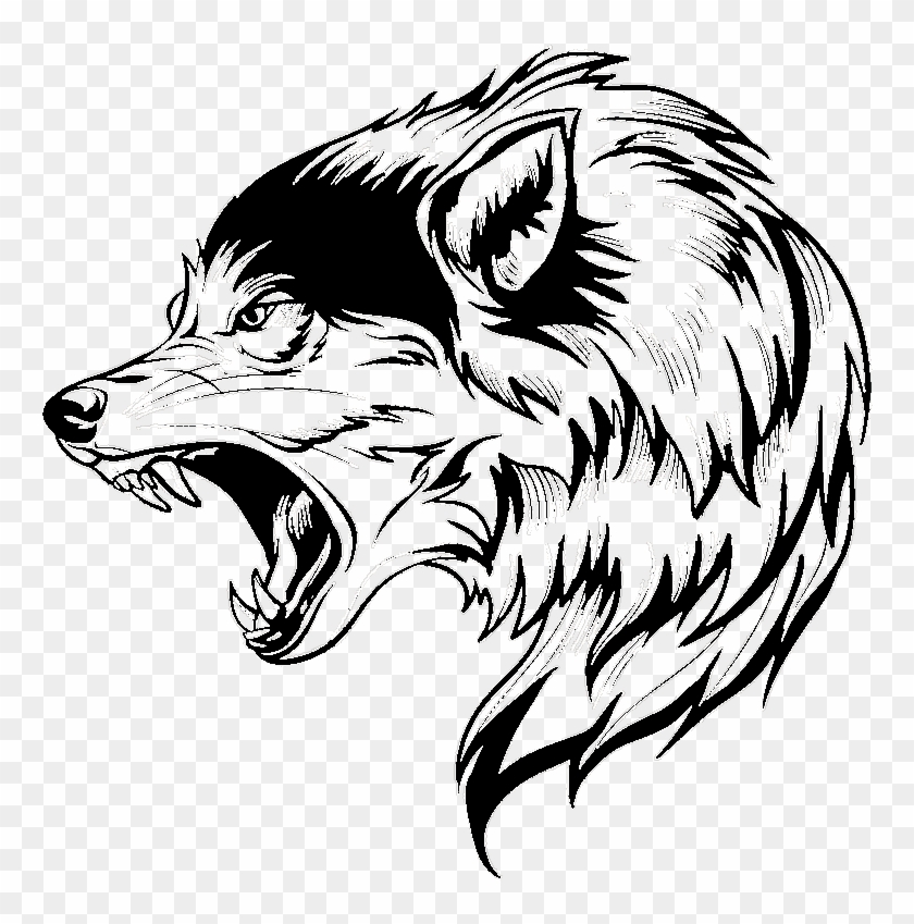 Wolf Vector Vectorart Blackandwhite Graphic Ftestickers Head Wolf Vector Hd Png Download 1024x1024 Pngfind