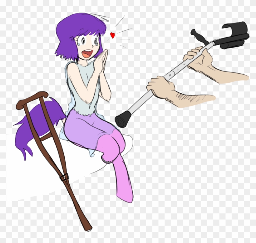 Dj Black N White, Crutches, Father And Daughter, Female, - Cartoon, HD Png Download - 855x810(#5784388) - PngFind Dj Black N White, Crutches, Father And Daughter, Female, - Cartoon, HD Png Download - 855x810(#5784388) - PngFind