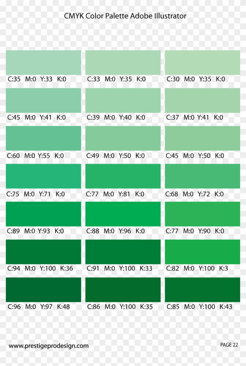 Green Color Chart