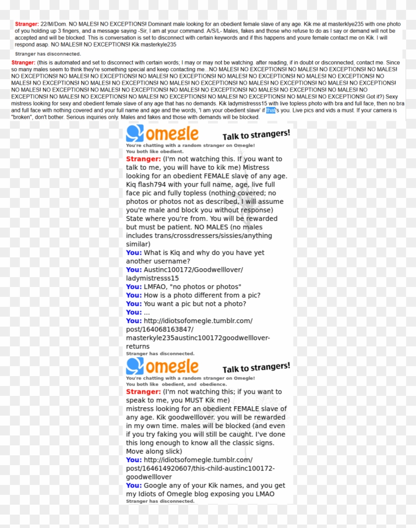 User arrested omegle Omegle