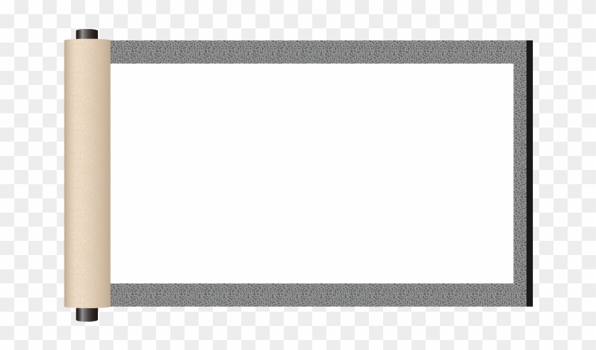 Japanese Scroll 2 - Black-and-white, HD Png Download - 680x460(#584020