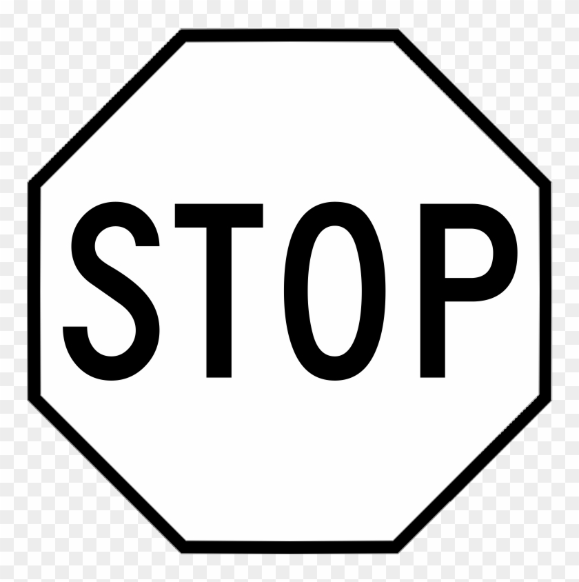 picture black and white stock stop sign clipart black yellow stop