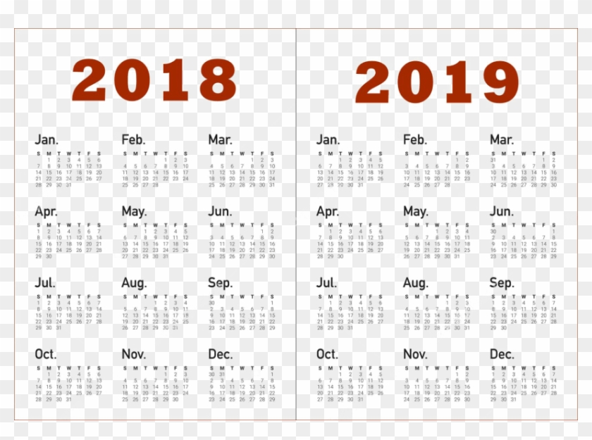 Free Png Download 2018 2019 Calendar S Png Images Background - Calendar ...