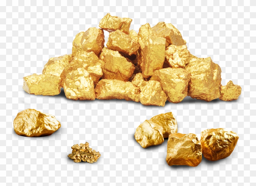 Png Gold Mines - Gold Nuggets Clipart, Transparent Png - 800x534