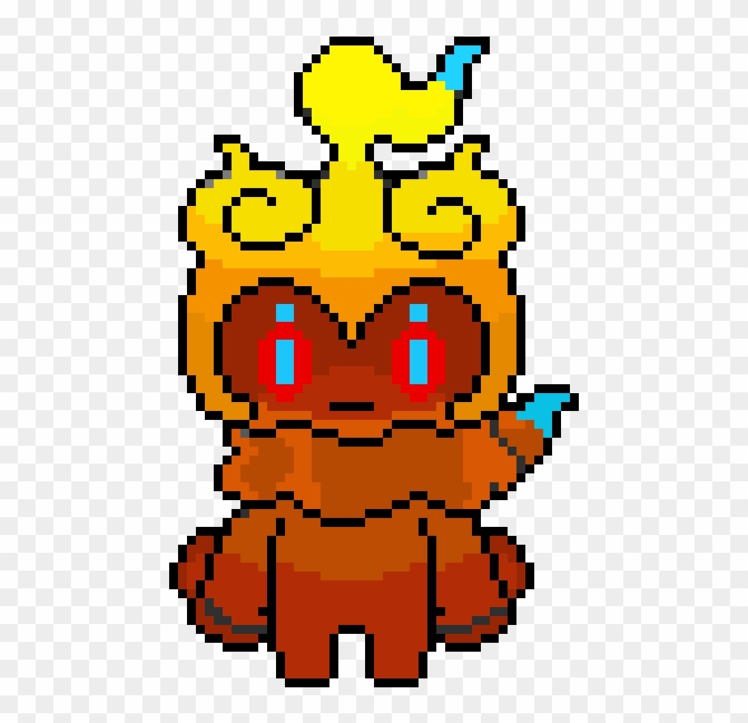Fire Marshadow - Marshadow Pixel Art, HD Png Download - 540x770
