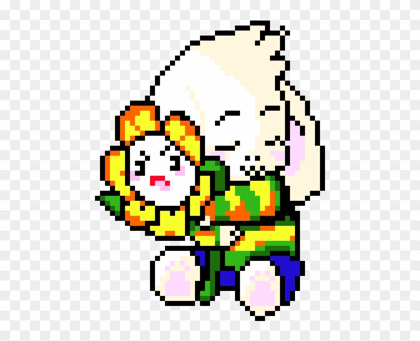 Asriel And Flowey Pixel Art Undertale Asriel Hd Png Download 560x670 Pngfind